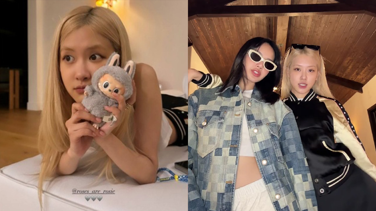 Rosé Visits Lisa’s Beverly Hills Mansion To Film “ROCKSTAR” Dance Challenge